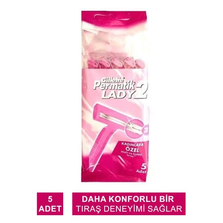 Gillette Lady 2 Kadınlara Özel Permatik 5 Adet