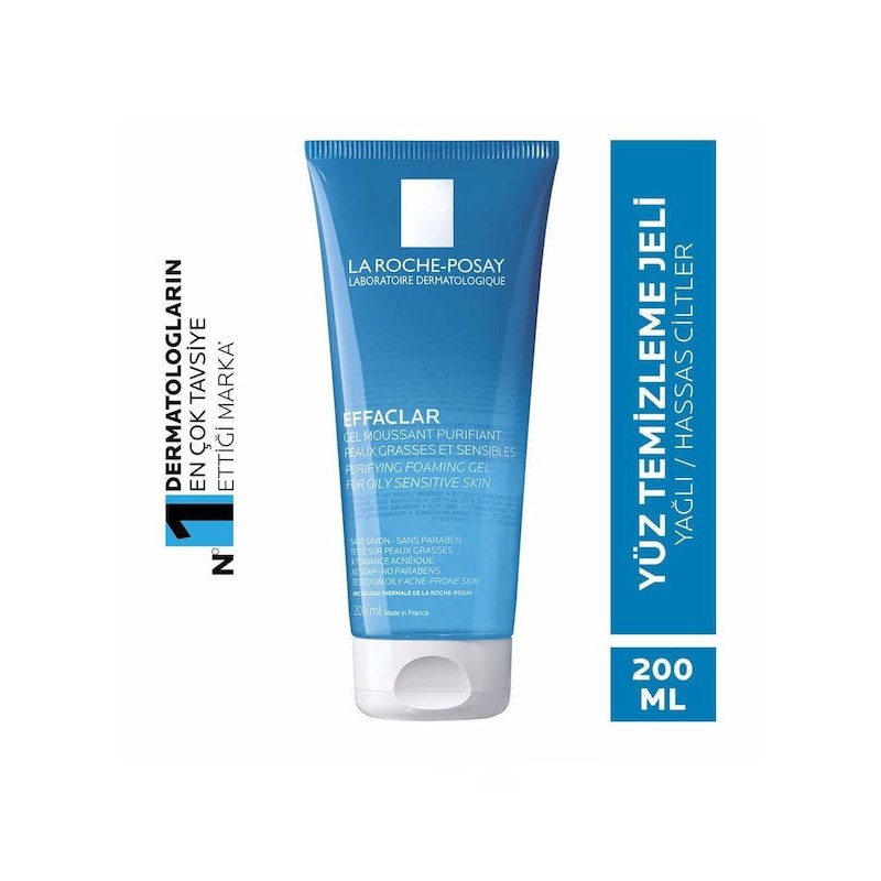 La Roche Posay Effaclar Yüz Temizleme Jeli Yağlı/Akneye Eğilim Gösteren Ciltler 200 ml La Roche Posay Effaclar Yüz Temizleme Jeli Yağlı/Akneye Eğilim Gösteren Ciltler 200 ml