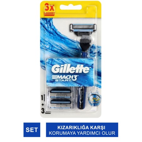Gillette Mach 3 Start Tıraş Makinası + 3 Yedek Bıçak