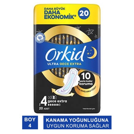 Orkid Ultra Gece Extra  ( Boy : 4 ) 20 Adet