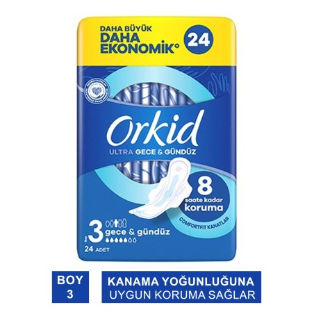 Orkid Ultra Gece & Gündüz ( Boy : 3 ) 24 Adet