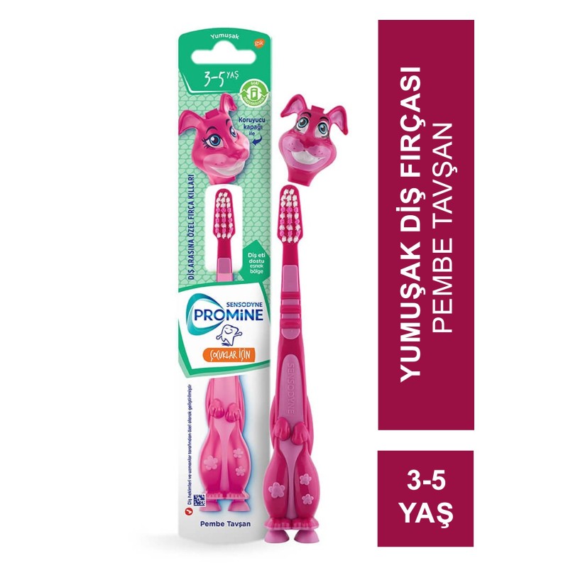 Sensodyne Promine Kids 3-5 Yaş Diş Fırçası - Yumuşak ( Pembe Tavşan )
