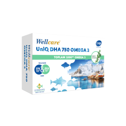 Wellcare UniQ DHA 750 Omega 3 1000mg Balık Yağı 30 Kapsül