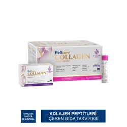 Wellcare Collagen Beauty Boost Plus ( Karpuz & Nane Aromalı ) 5500 mg Likit Form 40mlx30Shot & 30 Kapsül