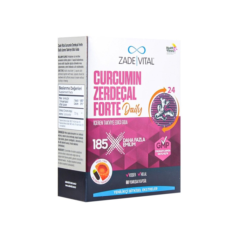 Zade Vital Curcumin Zerdeçal Forte Daily 60 Kapsül
