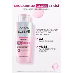 Loreal Paris Elseve Glycolic Gloss - Mükemmel Parlaklık için Bakım Yapan Şampuan - 200 ml