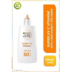 Garnier Ambre Solaire Süper Uv Vit. C Spf50+ Anti Dark Spots Fluid - C Vit. Koyu Leke Karşıtı Fluid - 40 ml