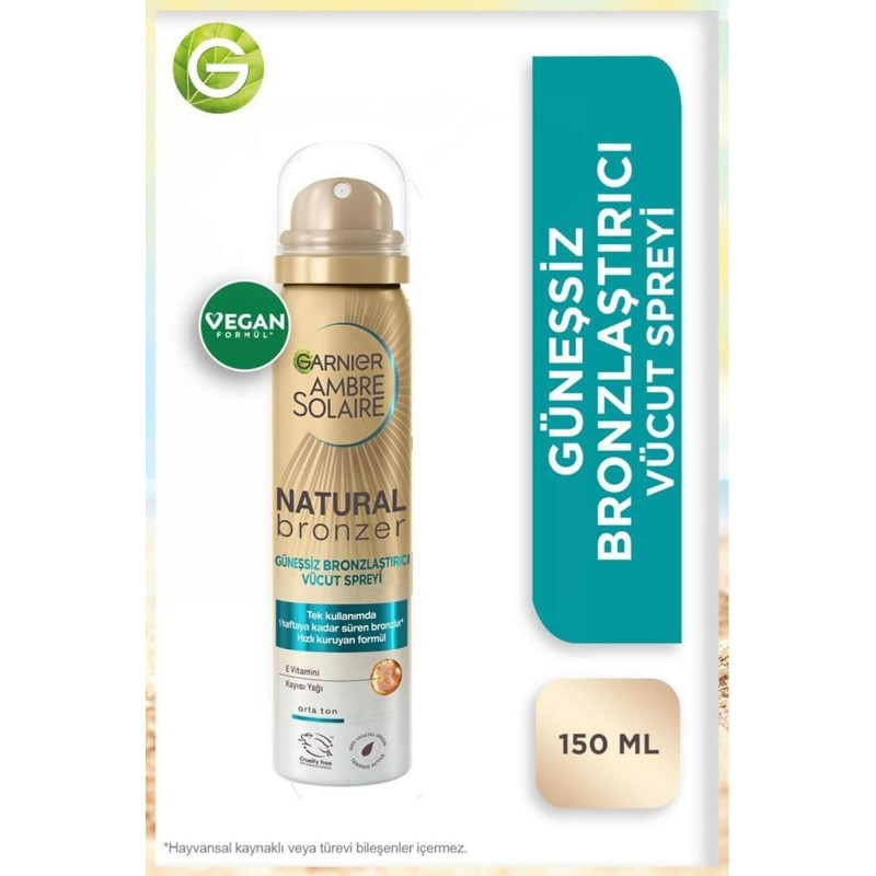 Garnier Ambre Solaire Natural Bronzer Selt Tan Mist Body ( Güneşsiz Bronzlaştırıcı Sprey ) 150ml