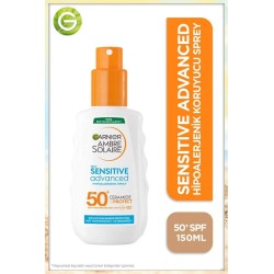 Garnier Ambre Solaire Sensitive Advanced Sprey SPF 50+ ( Hassas Ciltler İçin Güneş Koruyucu Sprey ) 150 ml