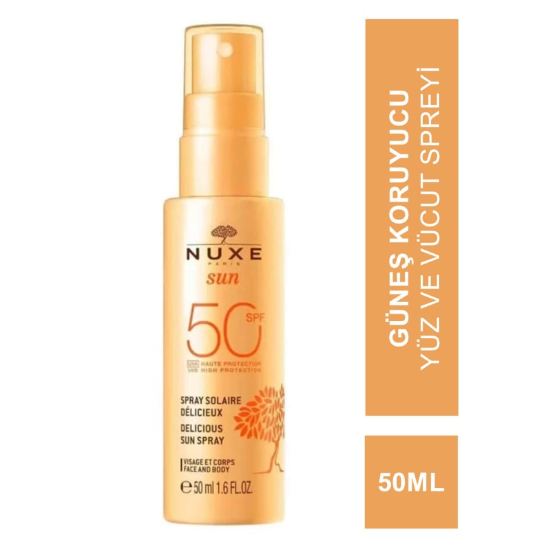 Nuxe Sun Spf50+ Delicious Sun Sprey - Güneş Koruyucu Yüz ve Vücut Spreyi - 50 ml