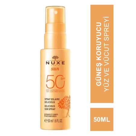 Nuxe Sun Spf50+ Delicious Sun Sprey - Güneş Koruyucu Yüz ve Vücut Spreyi - 50 ml