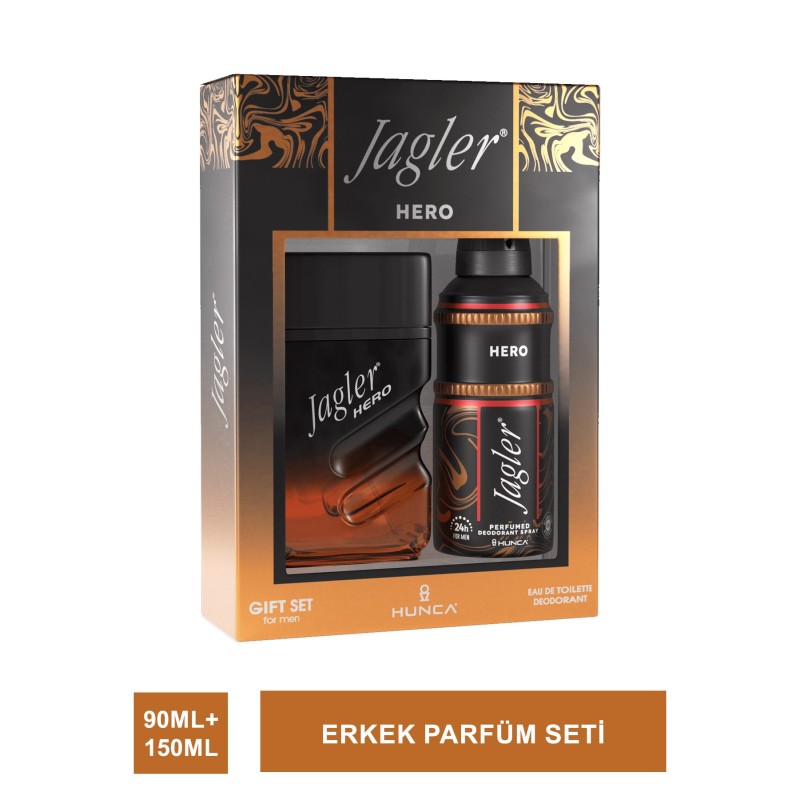 Jagler Hero Erkek Parfüm Seti 90 ml EDT + 150 ml Deodorant