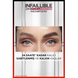 Loreal Paris Infaillible 24H Brow Lamination Şeffaf Kaş Sabitleyici - 00 Clear/Transparent
