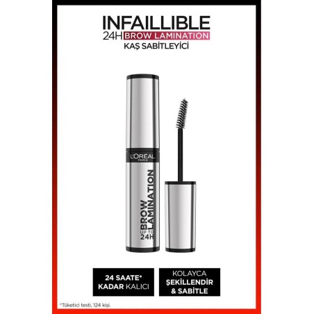 Loreal Paris Infaillible 24H Brow Lamination Şeffaf Kaş Sabitleyici - 00 Clear/Transparent