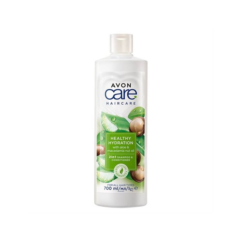 Avon Care Aloe ve Makademya Yağı 2'si 1 Arada Şampuan ve Saç Kremi 700 ml
