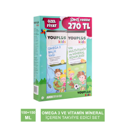 Outlet - Youplus Kids Omega 3 Balık Yağı + Kids VM 150+150 ml Set