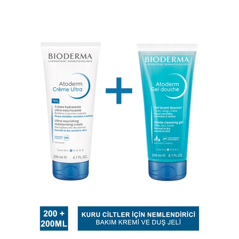 Bioderma Atoderm Cream Ultra 200 ml & Atoderm Shower Gel 200 ml