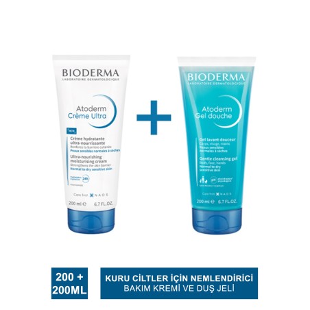 Bioderma Atoderm Cream Ultra 200 ml & Atoderm Shower Gel 200 ml