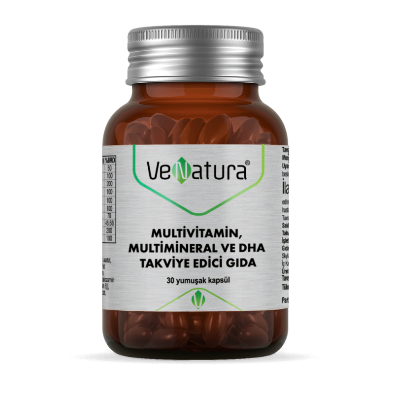 VeNatura Multivitamin, Multimineral ve DHA Takviye Edici Gıda 30 Kapsül