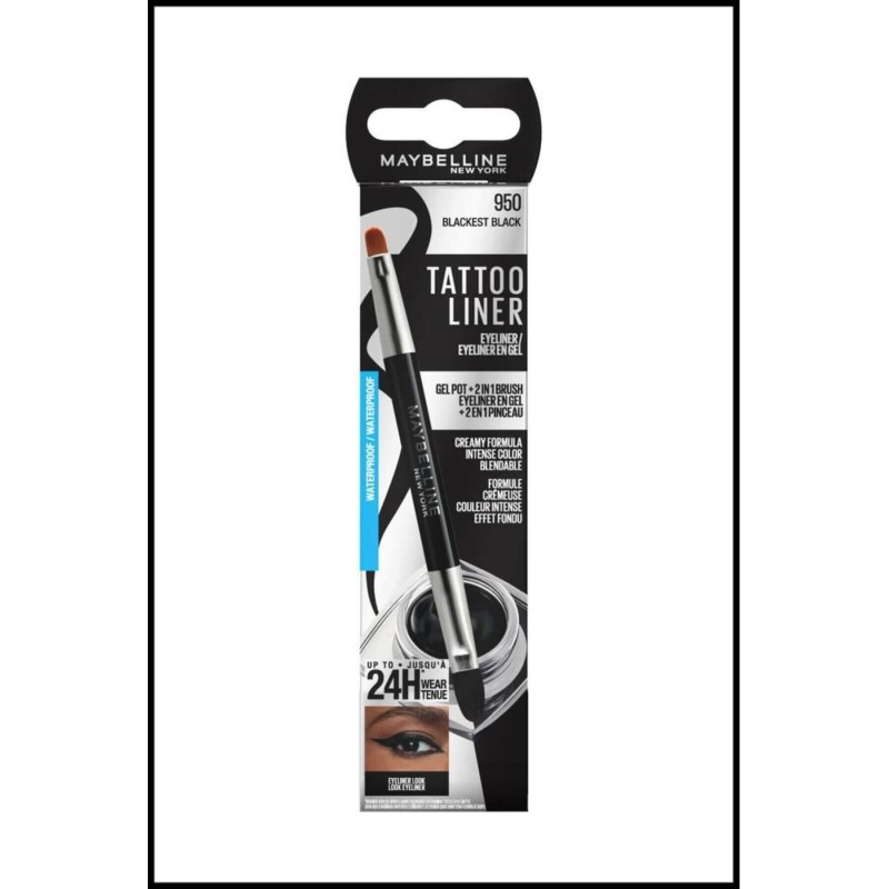 Maybelline New York Tattoo Liner Gel Pot Eyeliner- 950 Black Siyah