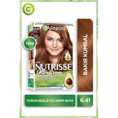 Garnier Nutrisse Ultra Creme Yoğun Besleyici Saç Boyası 6,41 Bakır Kumral