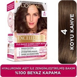 LorealParis Excellence Creme 4 Koyu Kahve Saç Boyası