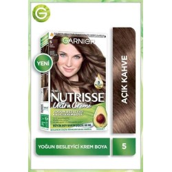 Garnier Nutrisse Ultra Creme 5 Açık Kahve Yoğun Besleyici Kalıcı Krem Boya