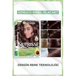 Garnier Nutrisse Yoğun Besleyici Kalıcı Krem Saç Boyası 5.12 Büyüleyici Küllü Kahve