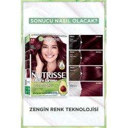 Garnier Nutrisse Yoğun Besleyici Kalıcı Krem Saç Boyası 4.6 Şarap Kızılı