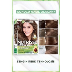 Garnier Nutrisse Yoğun Besleyici Kalıcı Krem Saç Boyası 6 Koyu Kumral