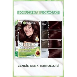 Garnier Nutrisse Yoğun Besleyici Kalıcı Krem Saç Boyası 3.23 Koyu Kestane