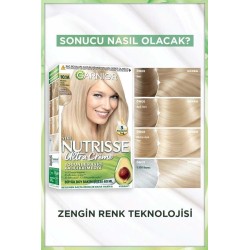 Garnier Nutrisse Yoğun Besleyici Kalıcı Krem Saç Boyası 10.1A Ekstra Açık Küllü Sarı