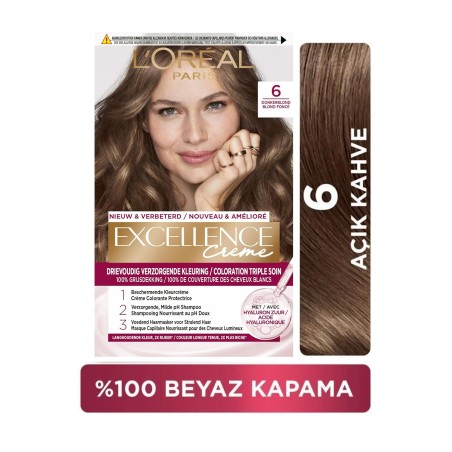 Loreal Paris Excellence Creme Saç Boyası - 6 Açık Kahve