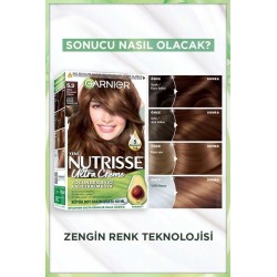 Garnier Nutrisse Yoğun Besleyici Kalıcı Krem Saç Boyası 5.3 Altın Karamel Kahve