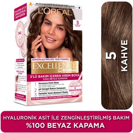 Loreal Paris Excellence Creme Saç Boyası - 5 Kahve