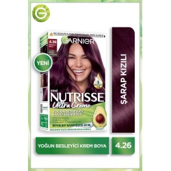 Garnier Nutrisse Yoğun Besleyici Kalıcı Krem Saç Boyası 4.26 Patlıcan Moru