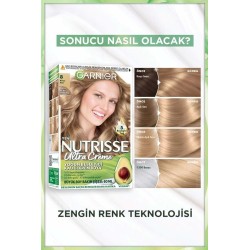 Garnier Nutrisse Yoğun Besleyici Kalıcı Krem Saç Boyası 8 Koyu Sarı
