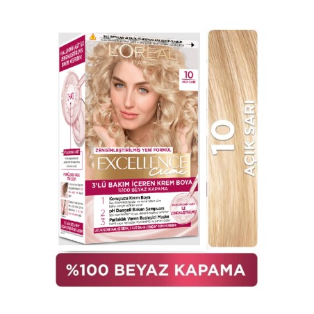 Loreal Paris Excellence Creme Saç Boyası 10 Açık Sarı