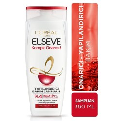 Loreal Paris Elseve Komple Onarıcı 5 Yıpranmış Saçlar Için Keratinxs Içeren Yapılandırıcı Bakım Şampuanı 360 ml
