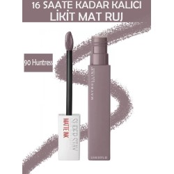 Maybelline New York Super Stay Matte Ink Unnude Likit Mat Ruj - 90 Huntress - Gri