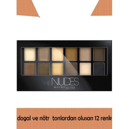 Maybelline New York Göz Farı Paleti The Nudes Palette 01
