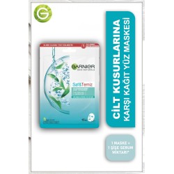 Garnier Saf&temiz Cilt Kusurları Karşıtı Kağıt Yüz Maskesi