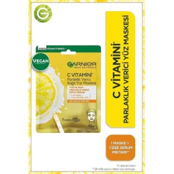 Garnier C Vitamini Parlaklık Verici Kağıt Yüz Maskesi 28 gr