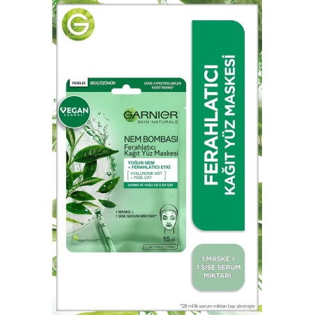 Garnier Nem Bombası Ferahlatıcı Kağıt Maske 28gr