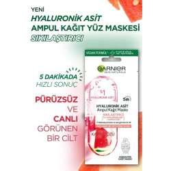 Garnier Hyaluronik Asit Sıkılaştırıcı Ampul Kağıt Yüz Maskesi 15 gr