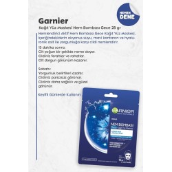 Garnier Nem Bombası Gece Kağıt Yüz Maskesi 28 gr