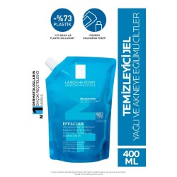 La Roche Posay Effaclar Yağlı Ciltler için Temizleme Jeli 400ml - Refill