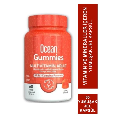 Ocean Gummies Multivitamin Adult 60 Yumuşak Jel Kapsül