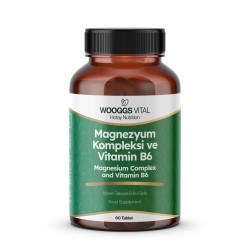 Wooggs Vital Magnezyum Kompleksi ve Vitamin B6 İçeren Takviye Edici Gıda 60 Tablet