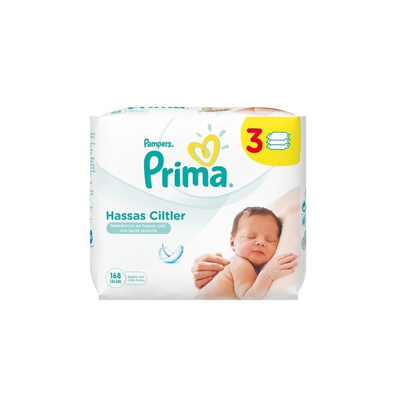 Prima Pampers Sensitive Islak Havlu Yedek 3 PAKET 56 LI(168 Yaprak) Prima Pampers Sensitive Islak Havlu Yedek 3 PAKET 56 LI(168 Yaprak)